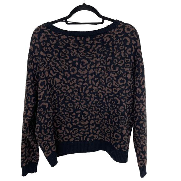 Free People Animal Print Crewneck Sweater Small - Picture 6 of 6